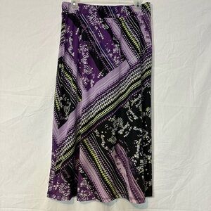 Christopher & Banks Black/Purple Skirt